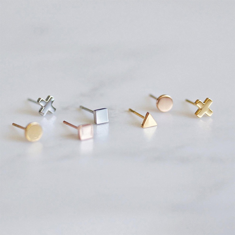 Anting AT233 Stainless 316L anti Karat Tahan karat , Anting Titanium Simpel minimalis Unik Lucu Keren Fashion Wanita Elegant / BS