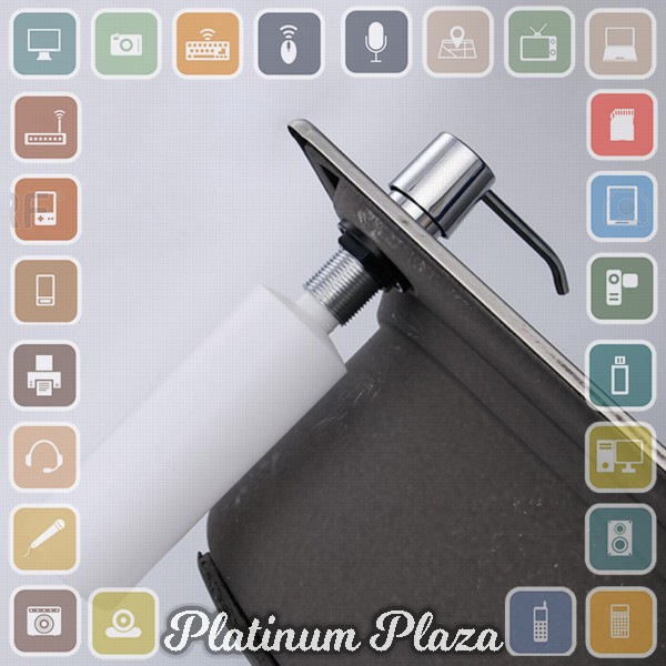 BATHE PROJECT Tempat Sabun Keran Air Soap Dispenser 220ml - JJ-3122 - Silver`123XDP-