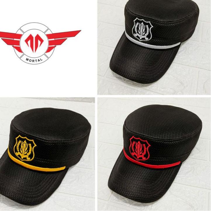 Langsung Beliii.. TOPI KOMANDO SATPAM BAHAN JARING DOUBLE MESS  - TOPI KOMANDO SECURITY - TOPI GADA 