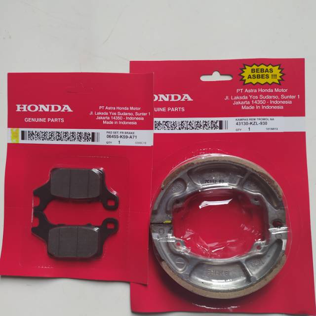 KAMPAS REM DEPAN BELAKANG HONDA VARIO 125 LED NEW/VARIO 150/KUALITAS ORI-HGP