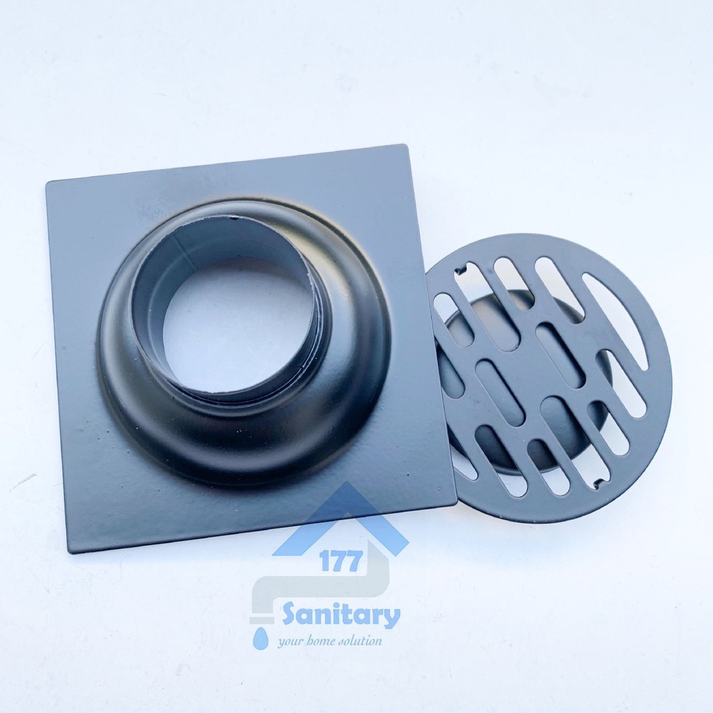 Saringan Got Stainless HITAM TW3501-Floor drain pembuangan filter air strainer black kamar mandi stenlis Black /S24