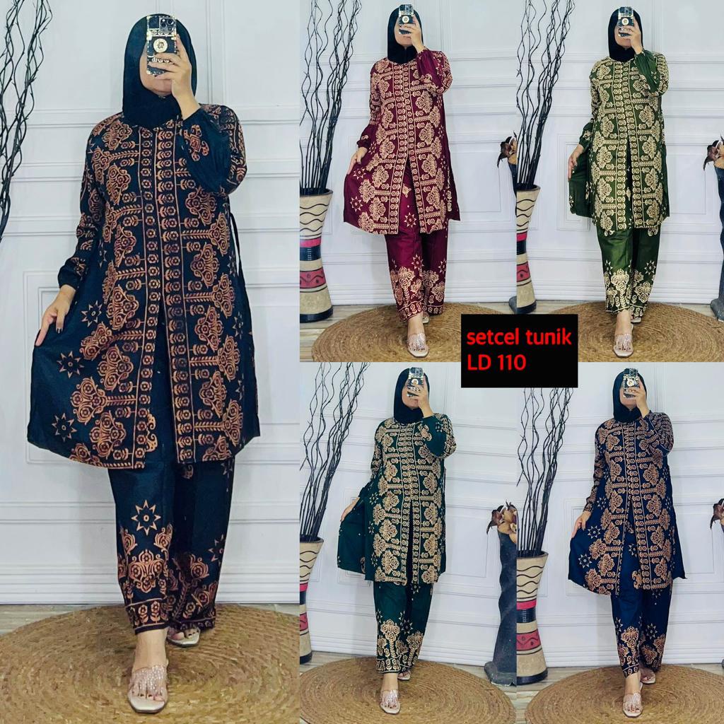 STUDIT ONE SET BUSUI WANITA LONG TUNIK SET RAYON PREMIUM