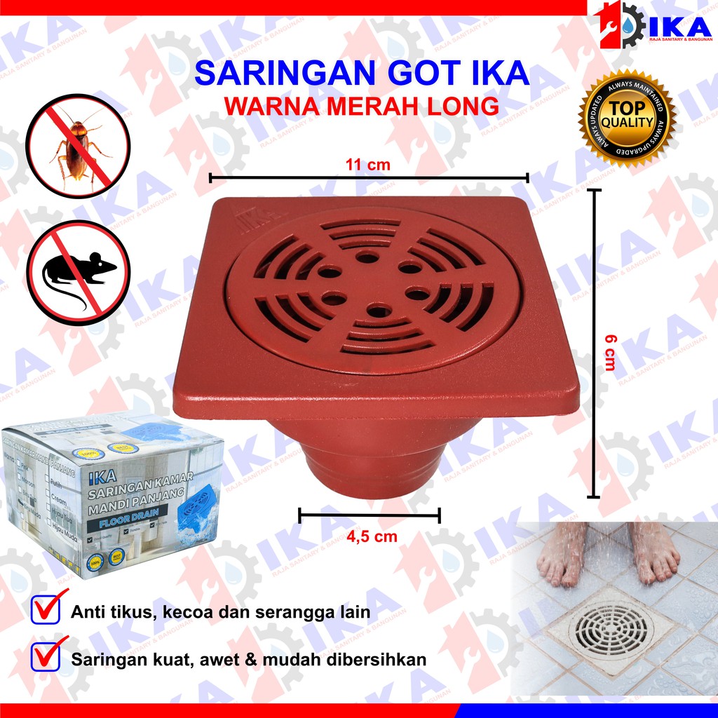 IKA - Official  Saringan Got Tebal Plastik PVC Kamar Mandi Toilet got floor drain pvc mdn ika