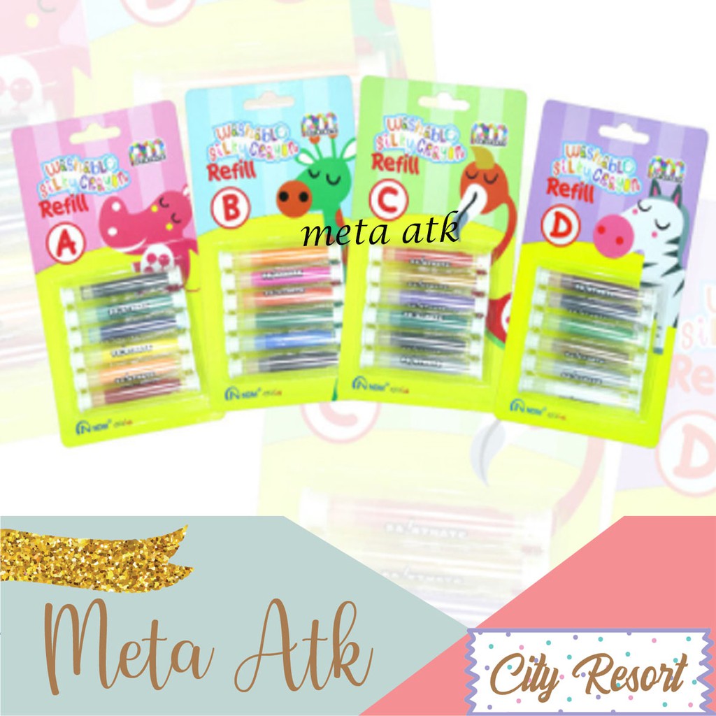

Refill Crayon Washable Silky Crayon Tipe A/B/C/D