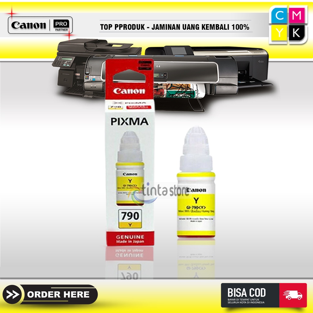 Tinta printer canon pixma 790 YELLOW SERIES G1010 G2010 G1000 G2000 G3000 G4000 G3010 G4010