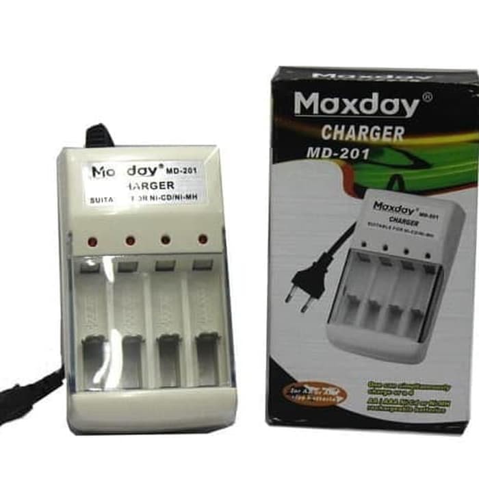 Charger Maxday Battre MD-201 Rechargeable Casan Baterai AA AAA