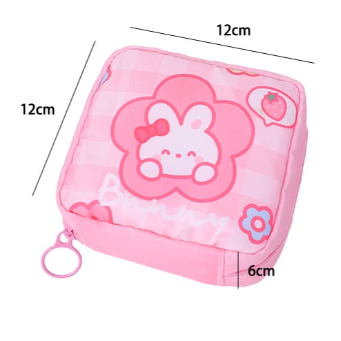 Kawaii Sanitary Napkin Storage Bag Portable Mini Pack Small Bag Large Capacity Coin Purse Girls