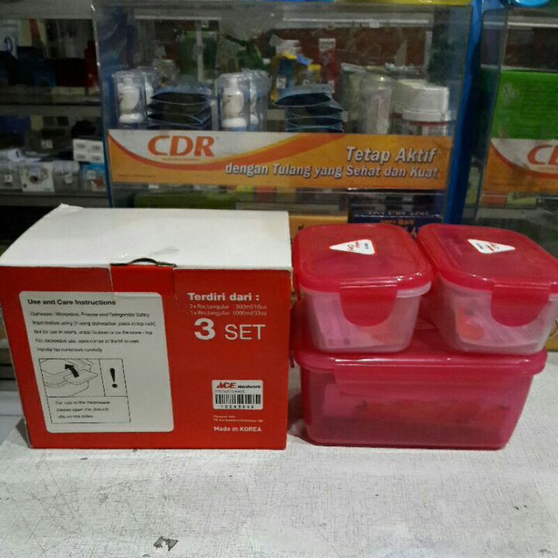 delicia lunch box (3pc lunch box) kotak makan