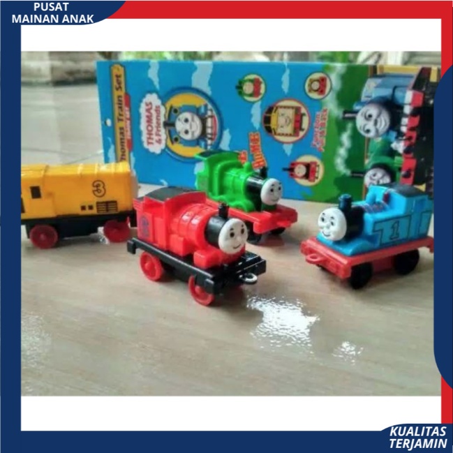 Mainan Anak Isi 4 PCS  Set Mobil Kereta Api Thm &amp; Friend PullBack / Train Play SNI Berkualitas