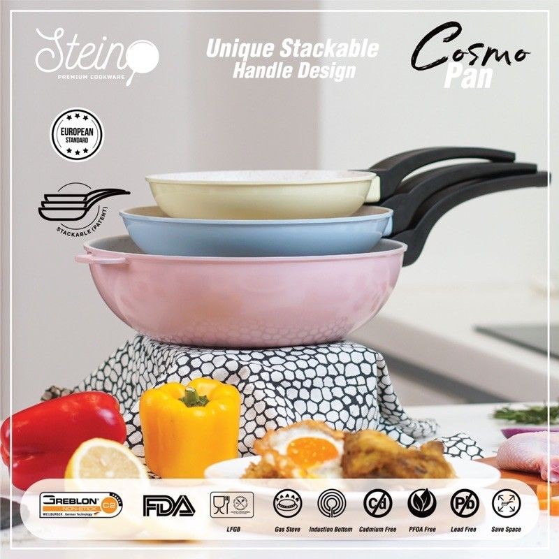 (3x FREE) Stein Steincookware Cosmo Pan Star Pan Stackable Stein CosmoPan Starpan Set Stein - Garansi Original