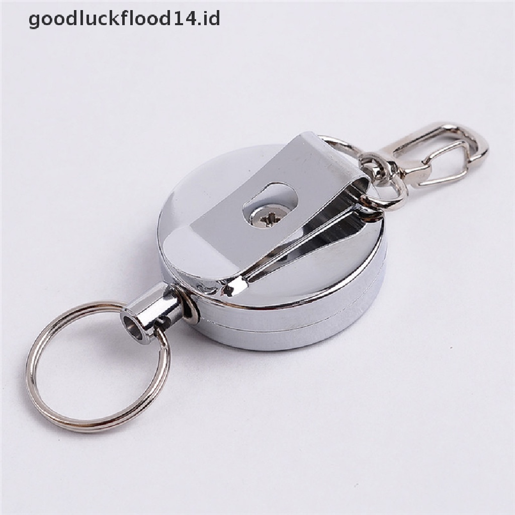 [OOID] Anti Lost Resilience Steel Wire Elastic Key Chain Recoil Sporty Alarm Key Rings  ID