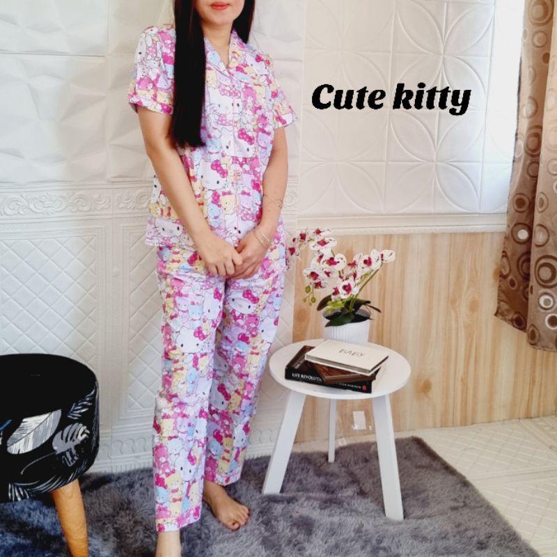 PIYAMA DEWASA CP M3RRY CAT KATUN PREMIUM