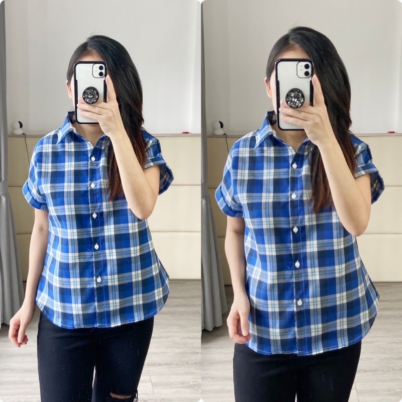 real pic Kemeja jessico /Kemeja casual wanita  / kemeja vintage /kemeja cardi/ kemeja bahan flanel