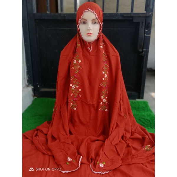 Mukena Terusan Rayon Sulam Pita