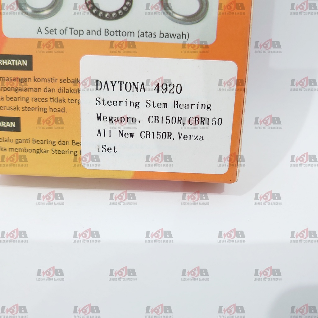 Daytona Komstir CBR 150R Megapro New CB150R Sonic 4920 Superstock Bearing Set Honda Atas Bawah