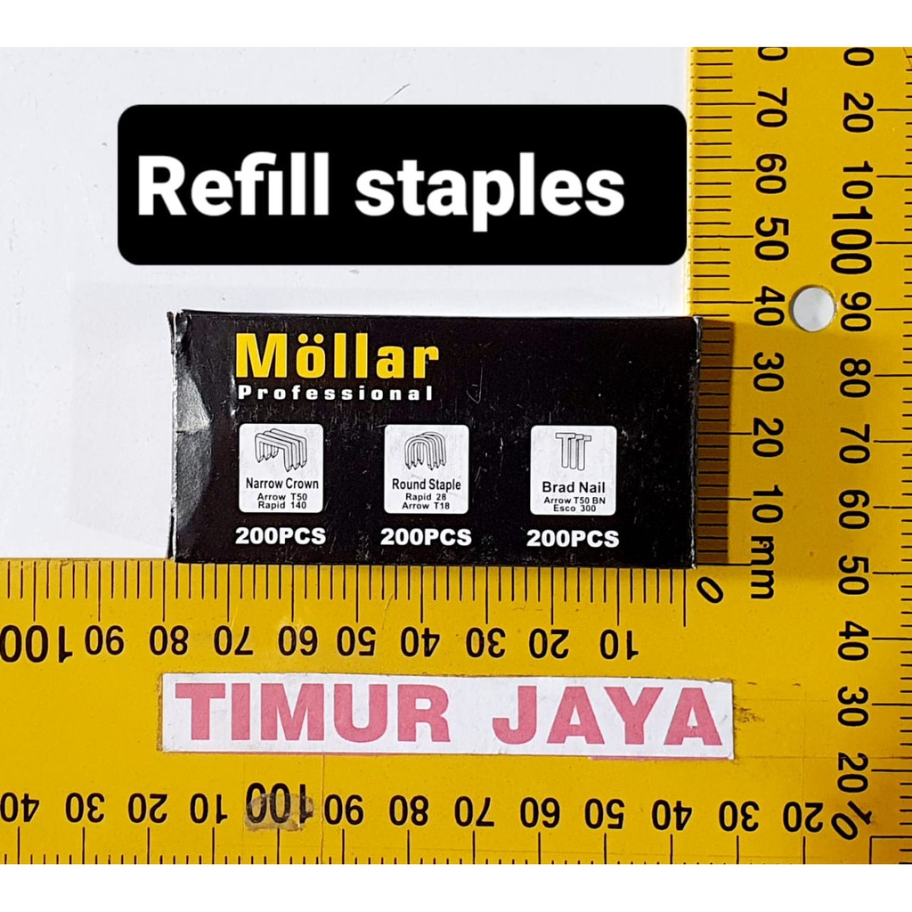 Mollar Refill Staple Gun 3 Way Isi Ulang Staples Tembak Hekter 3 in 1