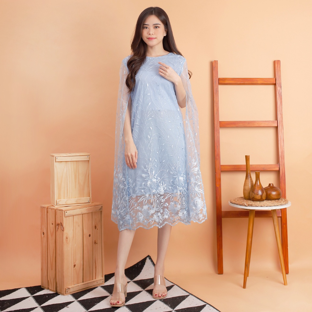 Kathryn collection # 4397, Dres tile bordir gliter mutiara dalaman furing