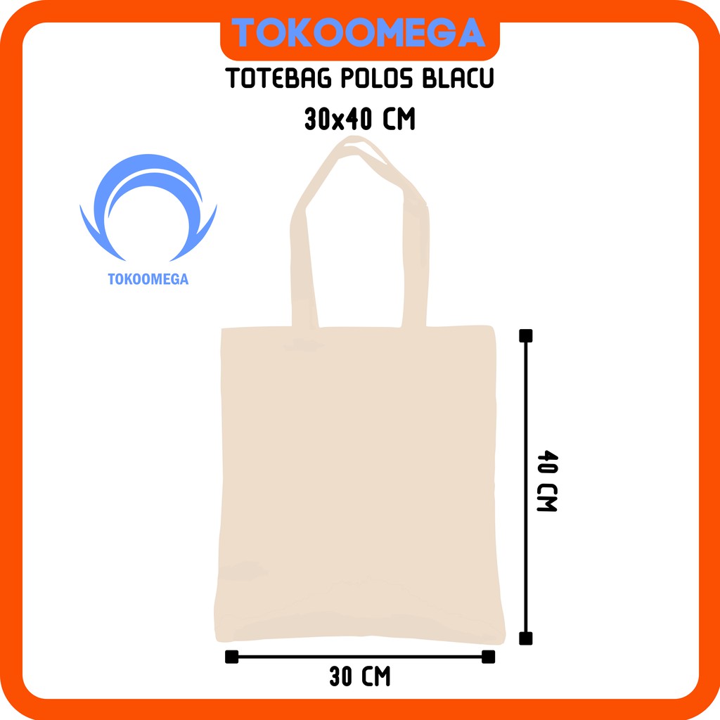 TOTEBAG POLOS BLACU UKURAN 30x40