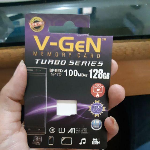 Micro SD V-gen 128GB Turbo Series MicroSD Vgen 128 GB Class 10 V gen