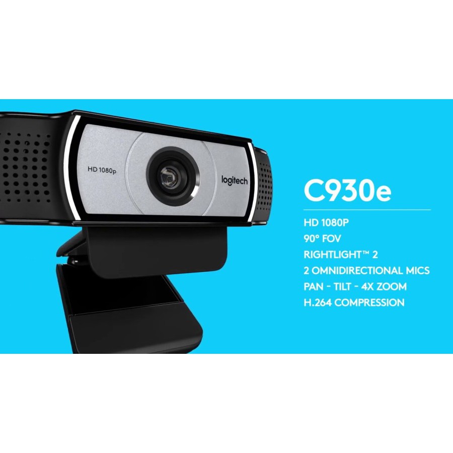 Logitech C930E HD Webcam 1080p H.264 Video Compression Camera