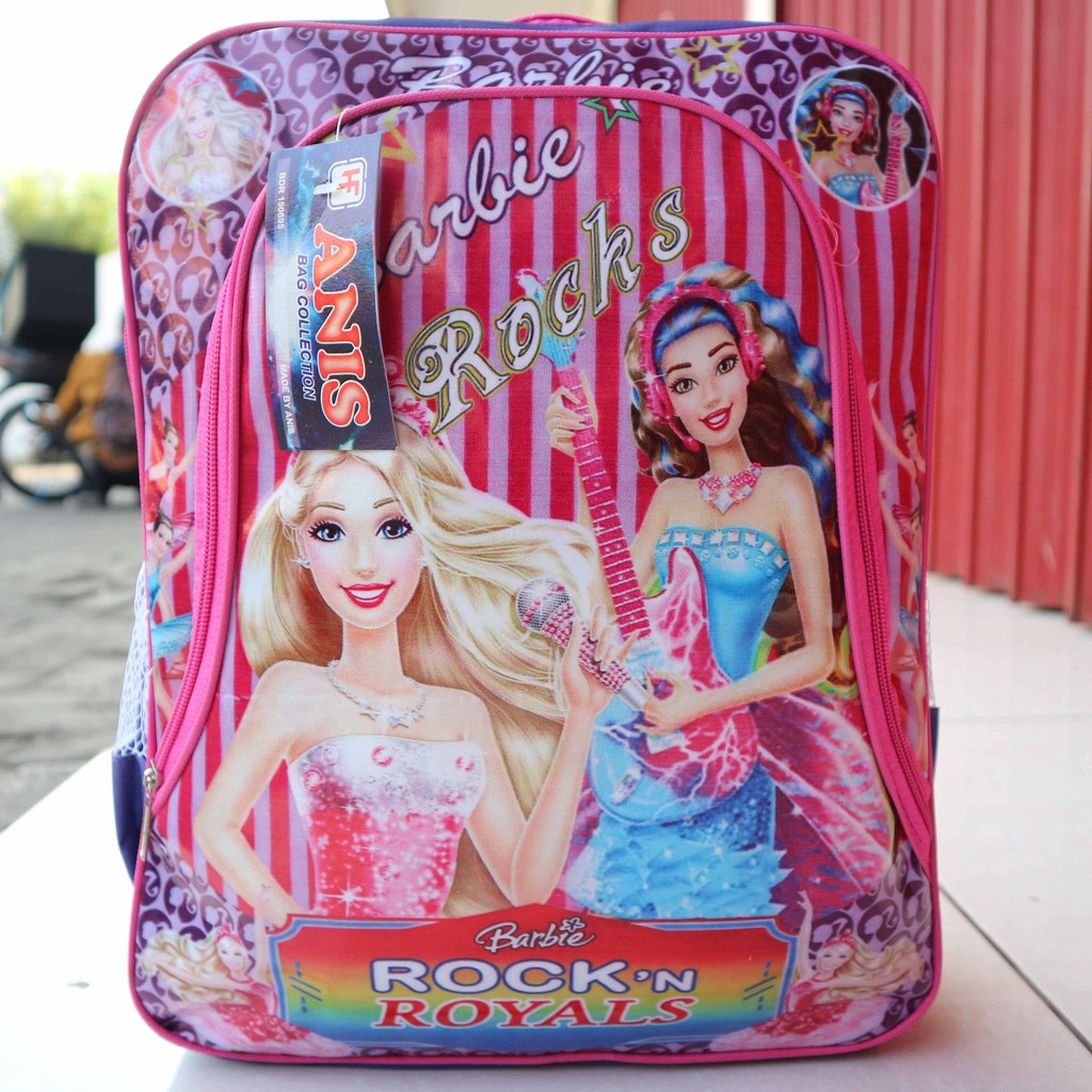 Tas Mika Barbie Warna Ungu Anak Sekolah TK Playgroup Kecil Imut Casual