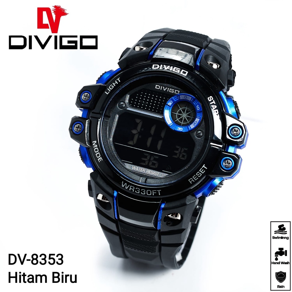 (KW) JAM TANGAN PRIA DIGITAL STRAP RUBBER DV-8353