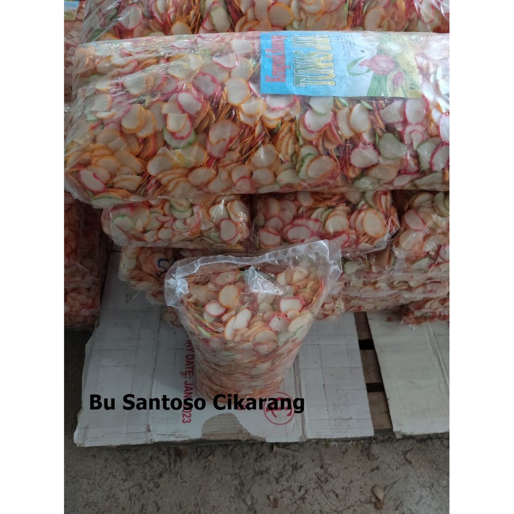 

Kerupuk bawang Tunas Jaya warna 1 bal