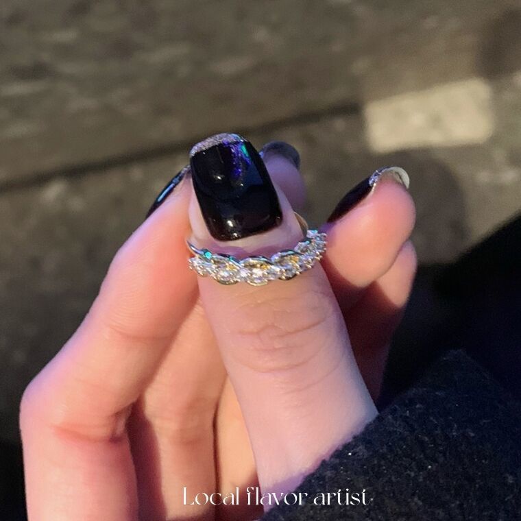 Gaya Korea zircon cincin wanita special interest desain fashion kepribadian mewah dengan harga terja