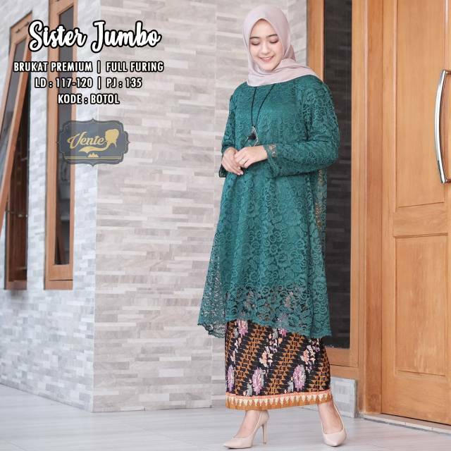 Tunik SISTER JUMBO // BIG SIZE TUNIK // TUNIK BROKAT JUMBO ❤❤❤0603