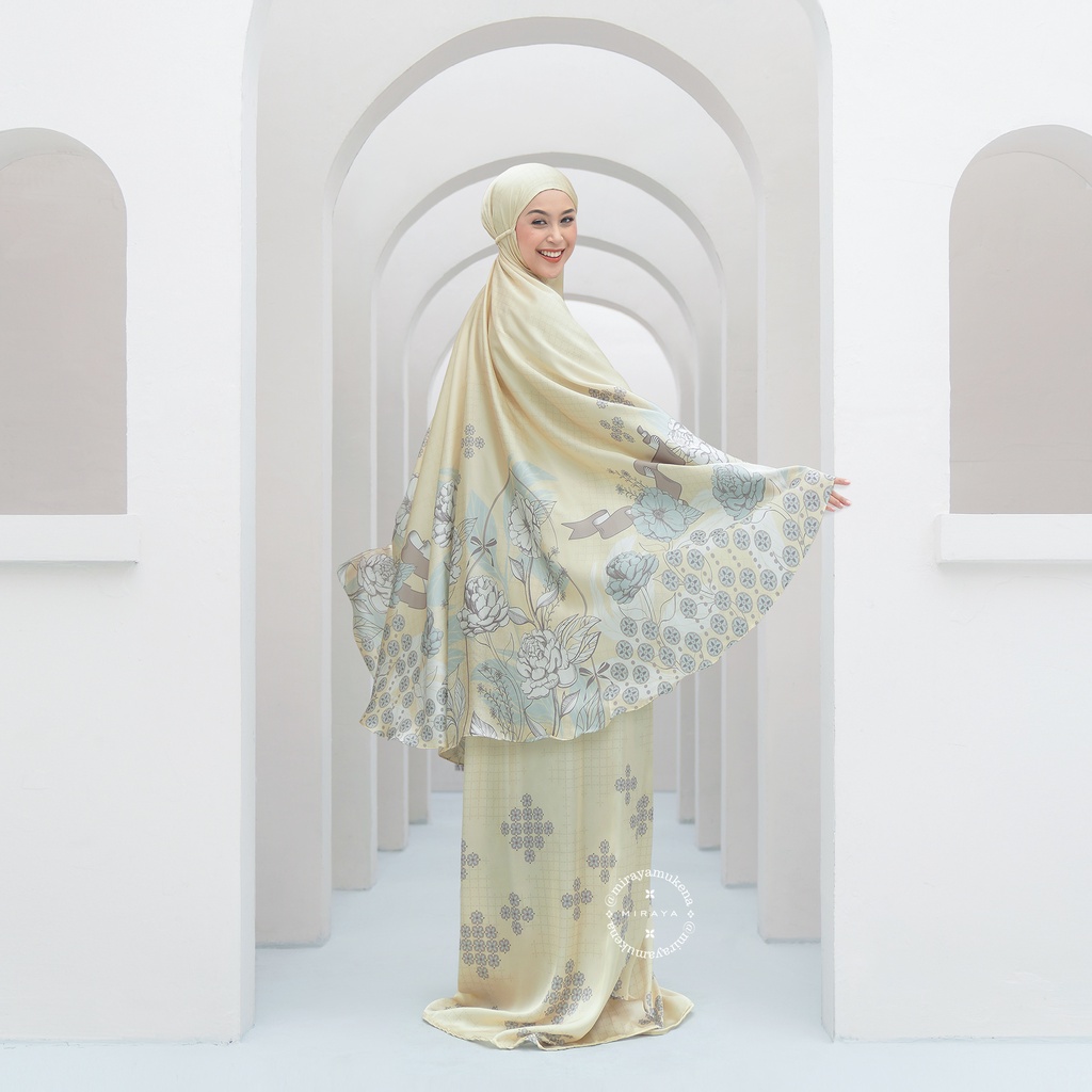 Mukena Travel Printing Miraya Royale Lemon