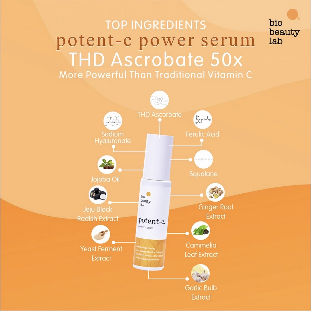 [BPOM] Bio Beauty Lab Potent-C Power Serum 30ml / Serum Wajah / Brightening Serum / Facial Essence / Face Serum / MY MOM