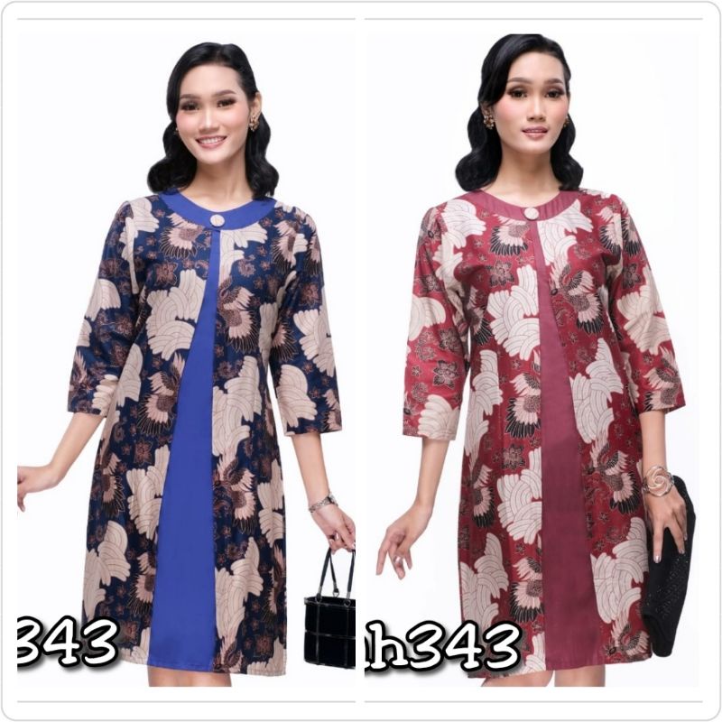 Baju dress wanita 343 Pakaian gaun terusan wanita katun seragam keluarga jumbo bigsize 4l 5l xxxl