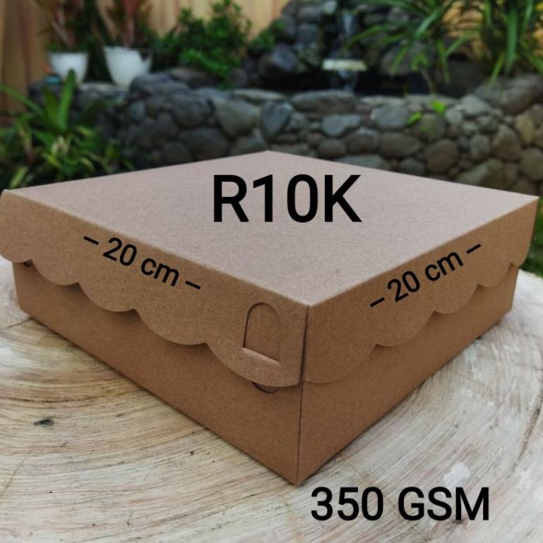 

CUCI GUDANG Dus Coklat R10K Kraft 20x20 cm / Kotak Nasi R10K / Box Nasi Coklat ♗ 886