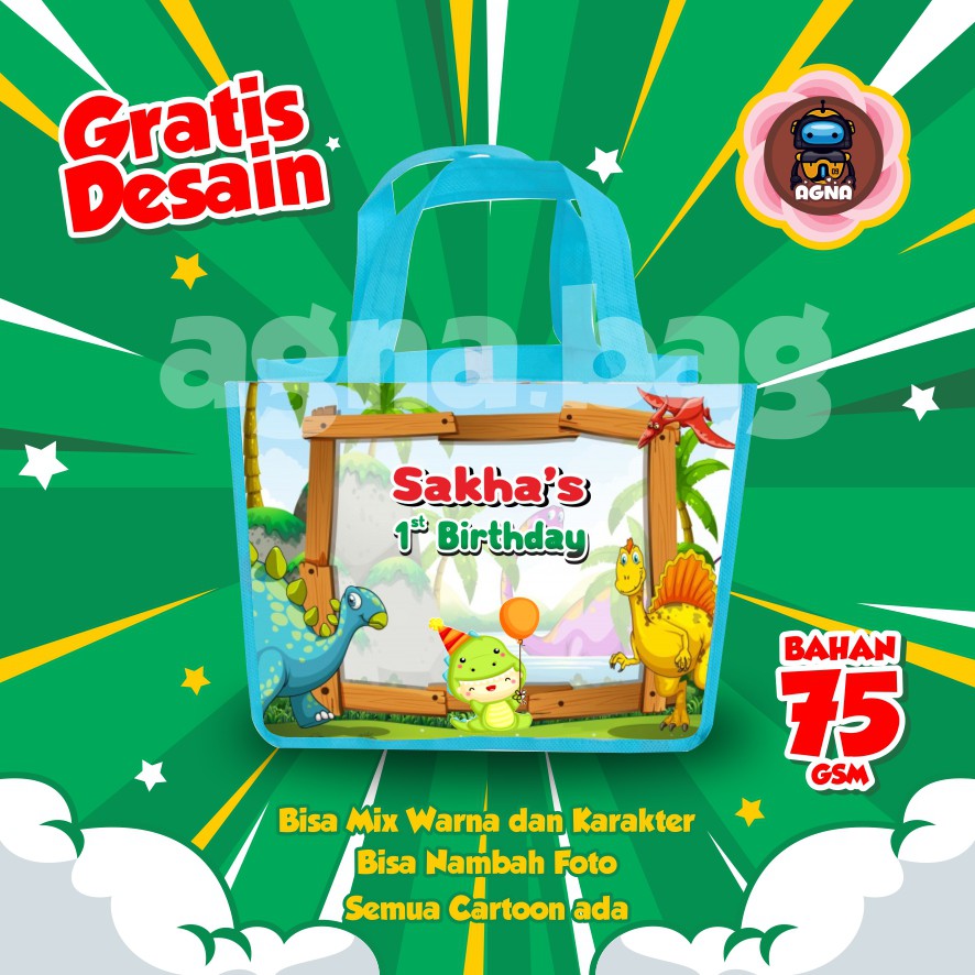 

GOODIE BAG MURAH / TAS ULTAH CUSTOM /TAS ULTAH PROMO/ TAS ULTAH DINOO 2