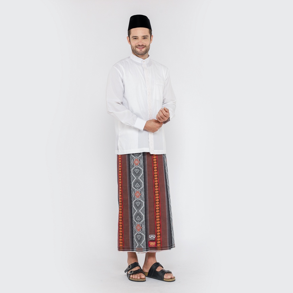 Sarung BHS Excellent Gold Motif JSA Coklat Abu / BHS EXCELLENT JSA