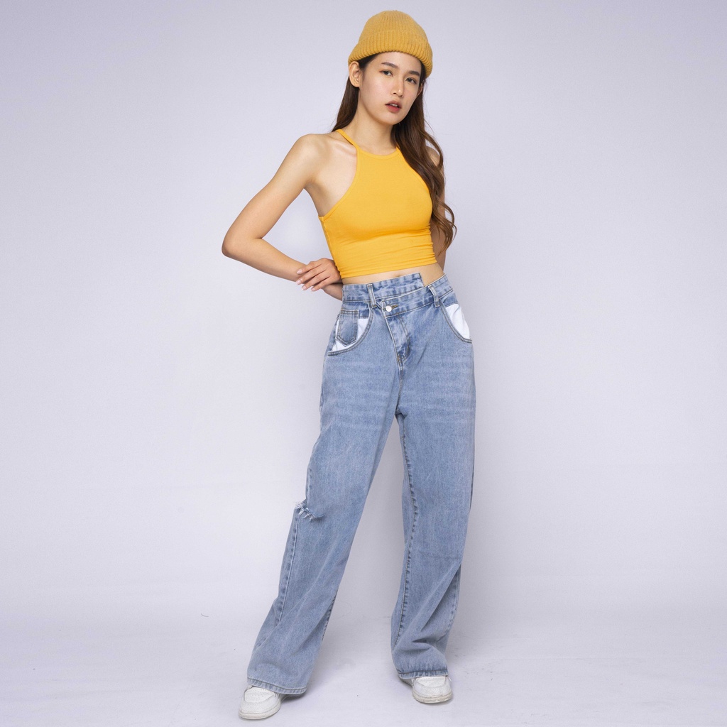 VIERLIN - Jeans 7019 - BAGGY JEANS WANITA HIGH WAIST