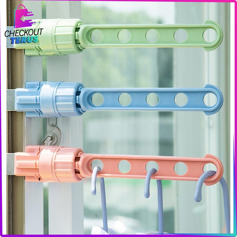 CT C125 C126 C159 Gantungan Baju 9 Lubang Hanger Pakaian 5in1 Perlengkapan Pakaian Hanger Plastik Hanger Baju