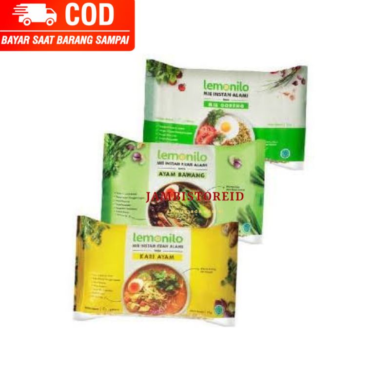

(JAMBISTOREID) JAMBI LANGSUNG KIRIM Mie Sehat Lemonilo All Variant Goreng dan Rebus Ayam Bawang Kari Jambi