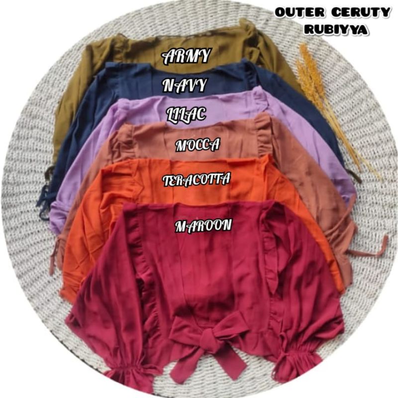 [Fashion Wanita] Cardigan RUBIYA OUTER ceruty | rempel | sifon | akrina cardi