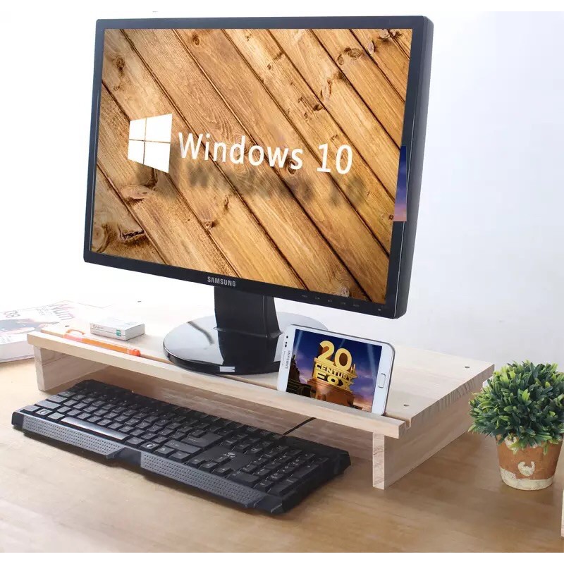 Nanhayu +Hp - Rak Monitor, Dudukan Monitor, Monitor Stand Dilengkapi Dengan Dudukan HP Tablet Dan Lu