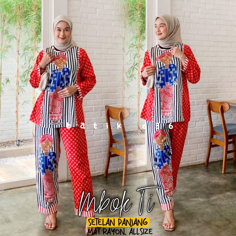 Setelan wanita mbok ti salur #3 modern Santai kasual  batik halus