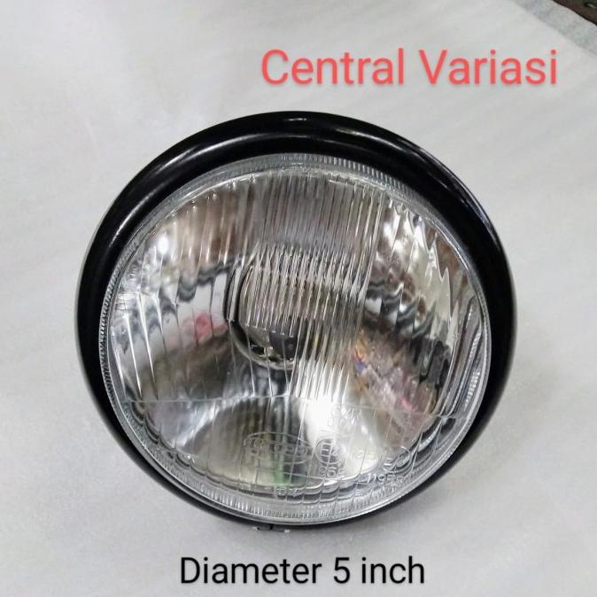 Lampu reflektor bulat autopal 5 inch hitam H4 centralvar89 Segera Beli