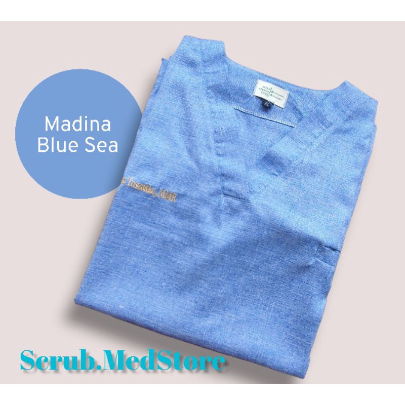 BAJU JAGA / BAJU MEDIS / SCRUB BAJU JAGA TWO TONE MADINA MURAH