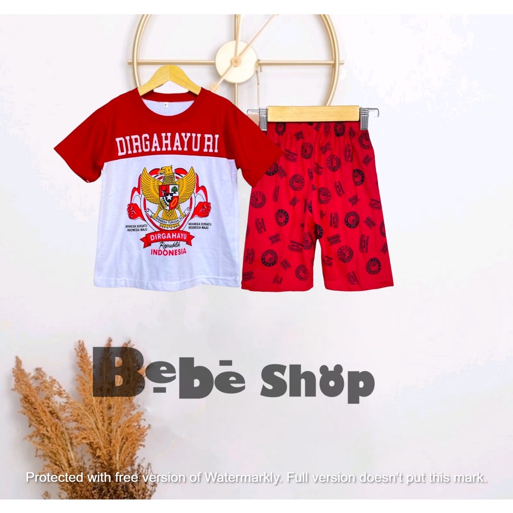 Baju Anak ulang tahun indonesia 17 agustus usia 1 sampai 10 tahun size S M L XL