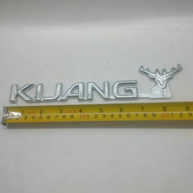 Emblem/ stiker/ tulisan KIJANG + kepala kijang. Chrome