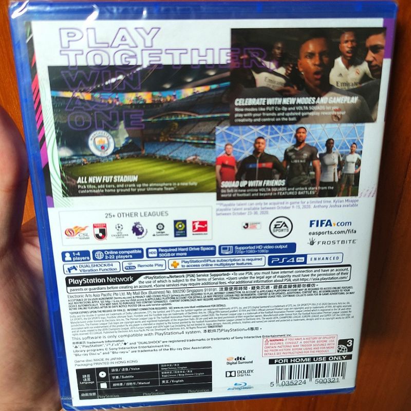 FIFA 21 PS4 Region 3 Asia Kaset FIFA21 2021 Playstation PS 4 5 EA Sports CD BD Game Games Sepak Bola Fifa2021 Fifa22 22 2022 Footbal Pes