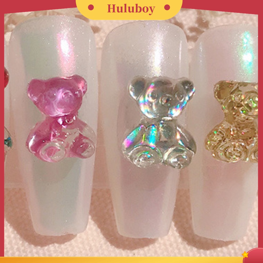 Huluboy Huluboy♡ Cetakan Stempel Kuku 3D Bahan Silikon Transparan Untuk Nail Art DIY