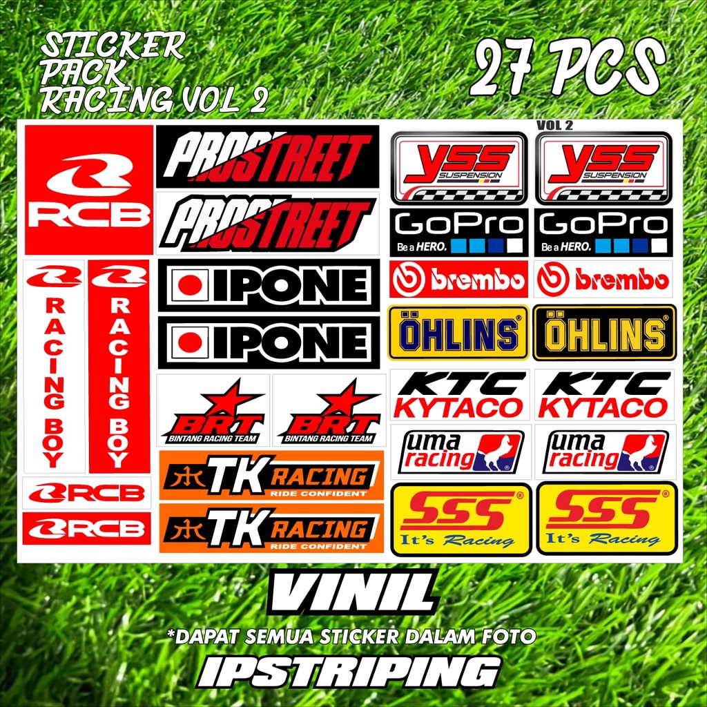 STICKER PACK RACING / RACING / STIKER PACK / STIKER MOTOR / STICKER BALAP CUTTING.KODE.01