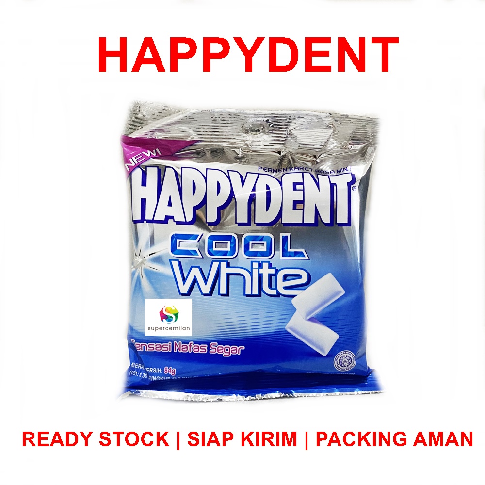 Happydent Cool White Permen Karet isi 50 Pcs