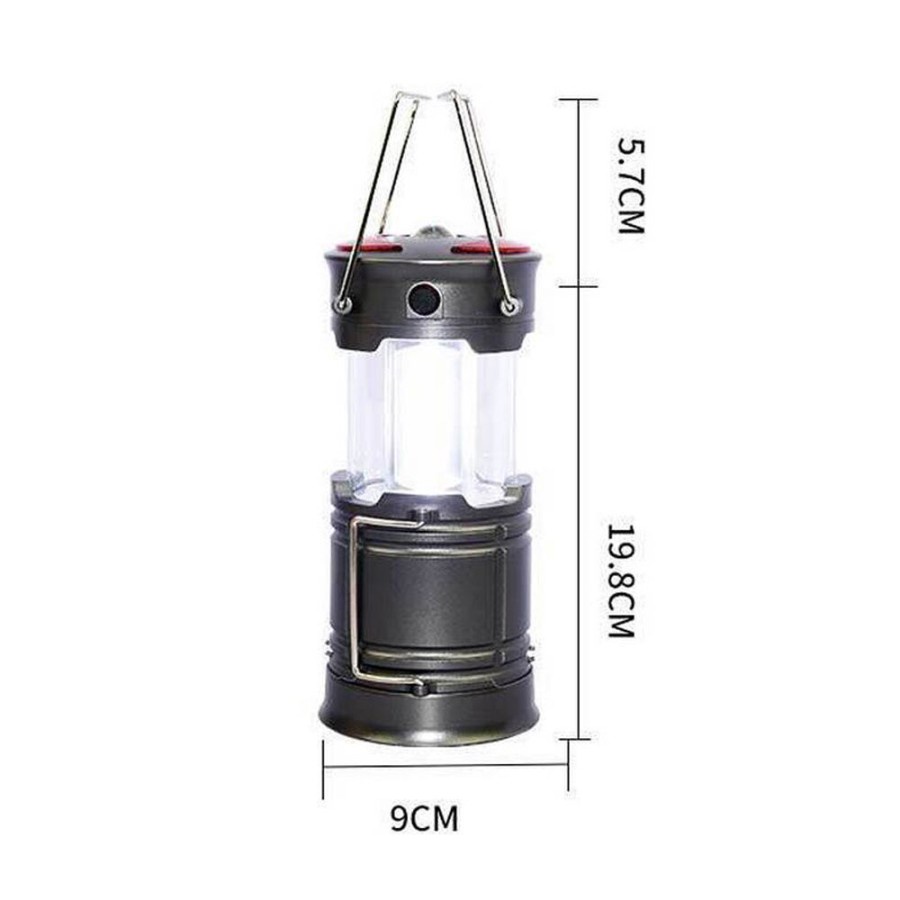 Lampu Lentera Camping Lantern Water Resistant - KJ-1290-2 - Black